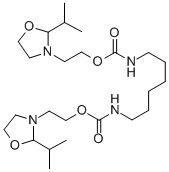 BIS[2-[2-(1-METHYLETHYL)-3-OXAZOLIDINYL]ETHYL] 1,6-HEXANEDIYLBISCARBAMATE Structural