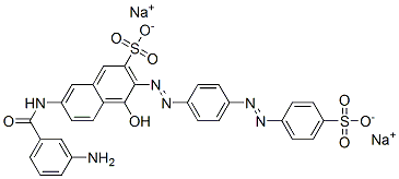 disodium 7-[(3-aminobenzoyl)amino]-4-hydroxy-3-[[4-[(4-sulphonatophenyl)azo]phenyl]azo]naphthalene-2-sulphonate  