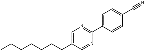 4-(5-heptylpyrimidin-2-yl)benzonitrile Structural