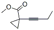 Cyclopropanecarboxylic acid, 1-(1-butynyl)-, methyl ester (9CI) Structural