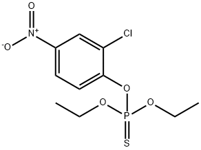 Thiophosphoric acid O,O-diethyl O-(2-chloro-4-nitrophenyl) ester Structural