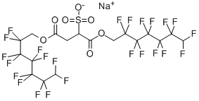 BIS(2,2,3,3,4,4,5,5,6,6,7,7-DODECAFLUOROHEPTYL) SULFOSUCCINATE SODIUM SALT Structural