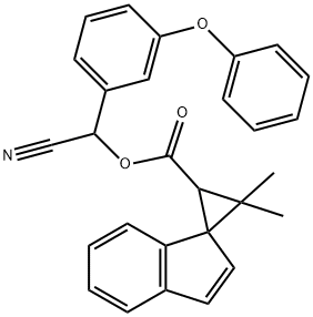 cyano(3-phenoxyphenyl)methyl 3,3-dimethylspiro[cyclopropane-1,1'-[1H]indene]-2-carboxylate          