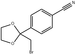 4-[2-(BROMOMETHYL)-1,3-DIOXOLAN-2-YL]BENZONITRILE Structural