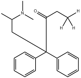 (+/-)-METHADONE-D3 Structural