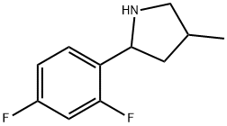 Pyrrolidine, 2-(2,4-difluorophenyl)-4-methyl- (9CI) Structural
