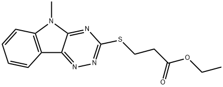 Propanoic acid, 3-[(5-methyl-5H-1,2,4-triazino[5,6-b]indol-3-yl)thio]-, ethyl ester (9CI) Structural