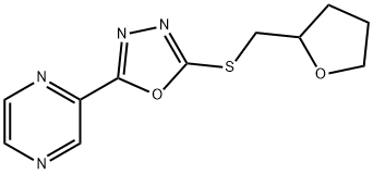 Pyrazine, [5-[[(tetrahydro-2-furanyl)methyl]thio]-1,3,4-oxadiazol-2-yl]- (9CI) Structural