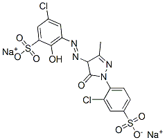 5-Chloro-3-[[1-(2-chloro-4-sulfophenyl)-4,5-dihydro-3-methyl-5-oxo-1H-pyrazol-4-yl]azo]-2-hydroxybenzenesulfonic acid disodium salt