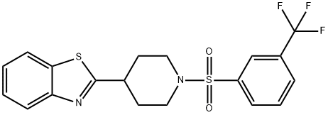 Piperidine, 4-(2-benzothiazolyl)-1-[[3-(trifluoromethyl)phenyl]sulfonyl]- (9CI) Structural