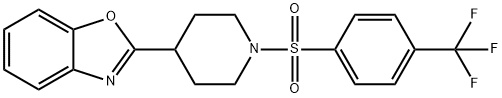 Piperidine, 4-(2-benzoxazolyl)-1-[[4-(trifluoromethyl)phenyl]sulfonyl]- (9CI) Structural