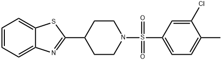 Piperidine, 4-(2-benzothiazolyl)-1-[(3-chloro-4-methylphenyl)sulfonyl]- (9CI) Structural