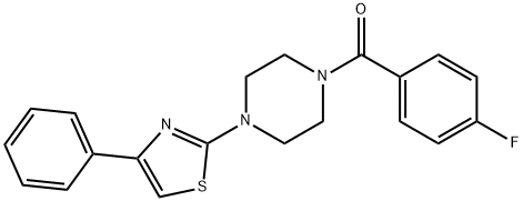 Piperazine, 1-(4-fluorobenzoyl)-4-(4-phenyl-2-thiazolyl)- (9CI) Structural