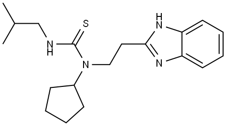 Thiourea, N-[2-(1H-benzimidazol-2-yl)ethyl]-N-cyclopentyl-N-(2-methylpropyl)- (9CI) Structural