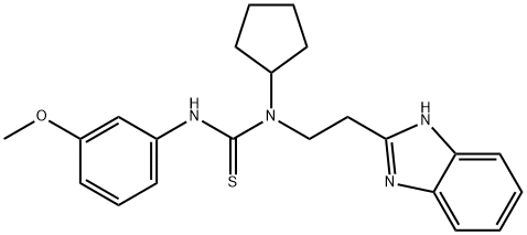 Thiourea, N-[2-(1H-benzimidazol-2-yl)ethyl]-N-cyclopentyl-N-(3-methoxyphenyl)- (9CI) Structural