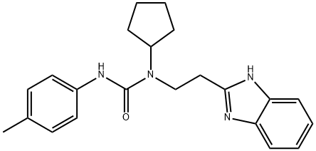 Urea, N-[2-(1H-benzimidazol-2-yl)ethyl]-N-cyclopentyl-N-(4-methylphenyl)- (9CI) Structural