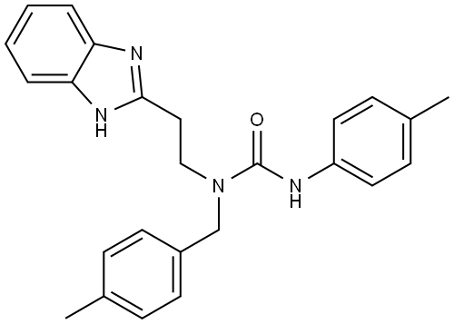 Urea, N-[2-(1H-benzimidazol-2-yl)ethyl]-N-(4-methylphenyl)-N-[(4-methylphenyl)methyl]- (9CI) Structural