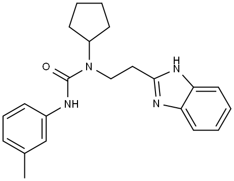 Urea, N-[2-(1H-benzimidazol-2-yl)ethyl]-N-cyclopentyl-N-(3-methylphenyl)- (9CI) Structural