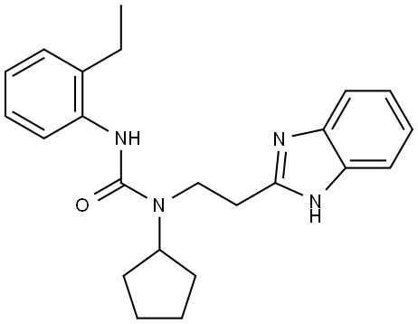 Urea, N-[2-(1H-benzimidazol-2-yl)ethyl]-N-cyclopentyl-N-(2-ethylphenyl)- (9CI) Structural