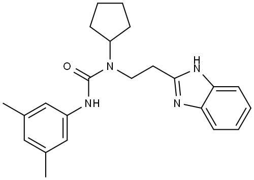 Urea, N-[2-(1H-benzimidazol-2-yl)ethyl]-N-cyclopentyl-N-(3,5-dimethylphenyl)- (9CI) Structural