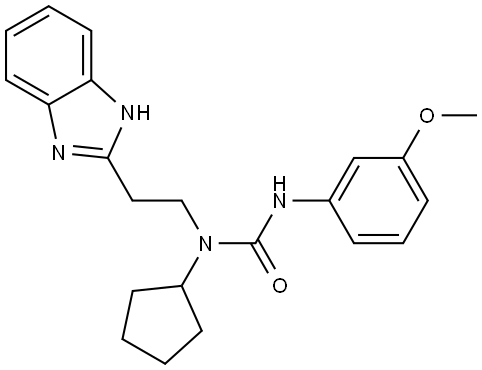 Urea, N-[2-(1H-benzimidazol-2-yl)ethyl]-N-cyclopentyl-N-(3-methoxyphenyl)- (9CI) Structural