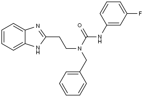 Urea, N-[2-(1H-benzimidazol-2-yl)ethyl]-N-(3-fluorophenyl)-N-(phenylmethyl)- (9CI) Structural