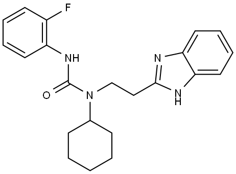 Urea, N-[2-(1H-benzimidazol-2-yl)ethyl]-N-cyclohexyl-N-(2-fluorophenyl)- (9CI) Structural