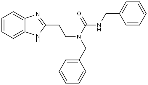 Urea, N-[2-(1H-benzimidazol-2-yl)ethyl]-N,N-bis(phenylmethyl)- (9CI) Structural