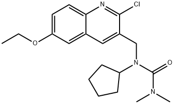 Urea, N-[(2-chloro-6-ethoxy-3-quinolinyl)methyl]-N-cyclopentyl-N,N-dimethyl- (9CI) Structural