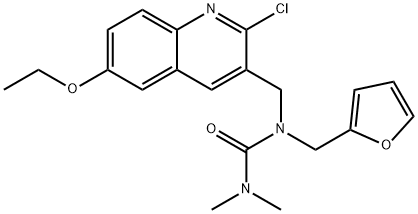 Urea, N-[(2-chloro-6-ethoxy-3-quinolinyl)methyl]-N-(2-furanylmethyl)-N,N-dimethyl- (9CI) Structural