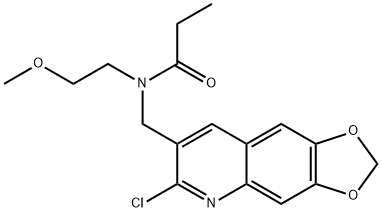 Propanamide, N-[(6-chloro-1,3-dioxolo[4,5-g]quinolin-7-yl)methyl]-N-(2-methoxyethyl)- (9CI) Structural