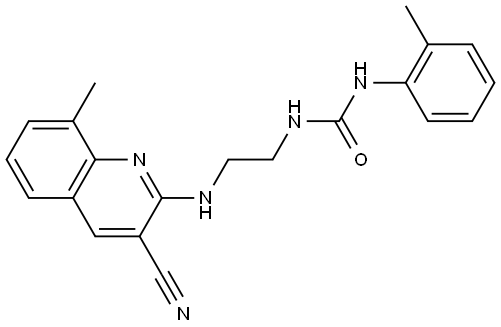 Urea, N-[2-[(3-cyano-8-methyl-2-quinolinyl)amino]ethyl]-N-(2-methylphenyl)- (9CI) Structural
