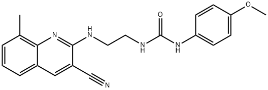 Urea, N-[2-[(3-cyano-8-methyl-2-quinolinyl)amino]ethyl]-N-(4-methoxyphenyl)- (9CI) Structural