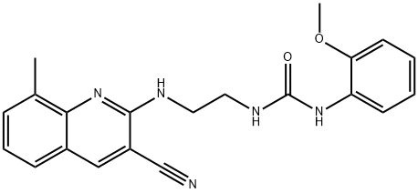 Urea, N-[2-[(3-cyano-8-methyl-2-quinolinyl)amino]ethyl]-N-(2-methoxyphenyl)- (9CI) Structural