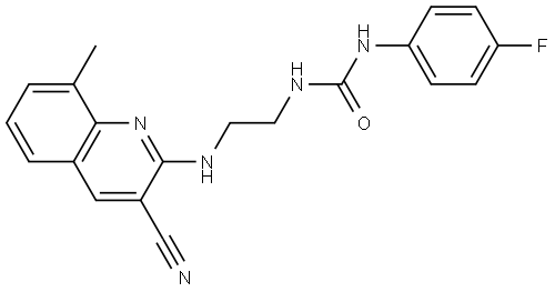 Urea, N-[2-[(3-cyano-8-methyl-2-quinolinyl)amino]ethyl]-N-(4-fluorophenyl)- (9CI) Structural