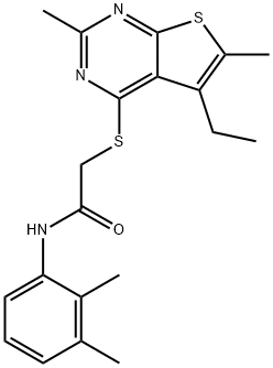 Acetamide, N-(2,3-dimethylphenyl)-2-[(5-ethyl-2,6-dimethylthieno[2,3-d]pyrimidin-4-yl)thio]- (9CI) Structural