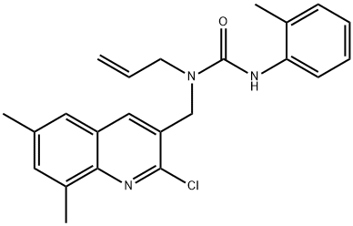 Urea, N-[(2-chloro-6,8-dimethyl-3-quinolinyl)methyl]-N-(2-methylphenyl)-N-2-propenyl- (9CI) Structural