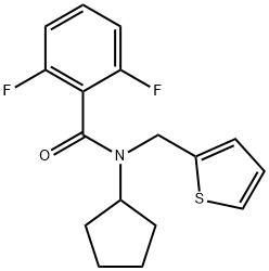 Benzamide, N-cyclopentyl-2,6-difluoro-N-(2-thienylmethyl)- (9CI) Structural