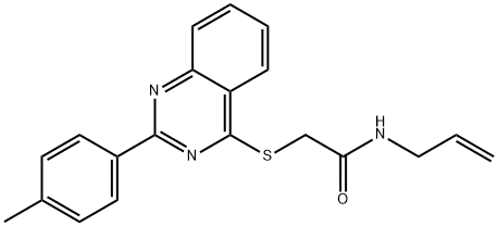 Acetamide, 2-[[2-(4-methylphenyl)-4-quinazolinyl]thio]-N-2-propenyl- (9CI) Structural