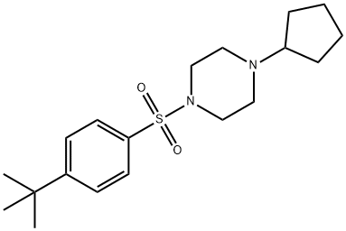 Piperazine, 1-cyclopentyl-4-[[4-(1,1-dimethylethyl)phenyl]sulfonyl]- (9CI) Structural