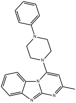 Pyrimido[1,2-a]benzimidazole, 2-methyl-4-(4-phenyl-1-piperazinyl)- (9CI) Structural