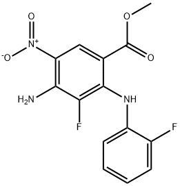 Methyl 4-aMino-3-fluoro-2-((2-fluorophenyl)aMino)-5-nitrobenzoate