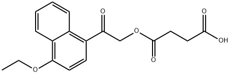 Succinic acid hydrogen 1-(4-ethoxy-1-naphtylcarbonylmethyl) ester Structural