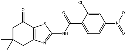 Benzamide, 2-chloro-4-nitro-N-(4,5,6,7-tetrahydro-5,5-dimethyl-7-oxo-2-benzothiazolyl)- (9CI) Structural