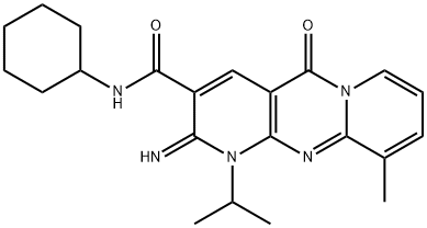 N-cyclohexyl-2-imino-1-isopropyl-10-methyl-5-oxo-1,5-dihydro-2H-dipyrido[1,2-a:2,3-d]pyrimidine-3-carboxamide Structural