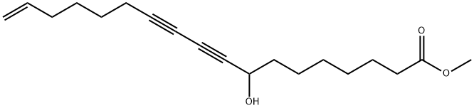 8-Hydroxy-17-octadecene-9,11-diynoic acid methyl ester Structural