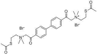 4,4'-Biphenylenebis(2-oxoethylenebis(2-acetylthioethyl)dimethylammonium) dibromide Structural