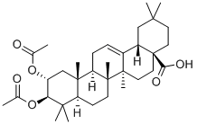 (2α,3β)- 2,3-Bis(acetyloxy)-olean- 12-en-28-oic acid Structural