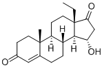 13BETA-ETHYL-15A-HYDROXY-18-NORANDROST-4-ENE-3,17-DIONE Structural