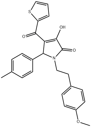 3-hydroxy-1-[2-(4-methoxyphenyl)ethyl]-5-(4-methylphenyl)-4-(2-thienylcarbonyl)-1,5-dihydro-2H-pyrrol-2-one